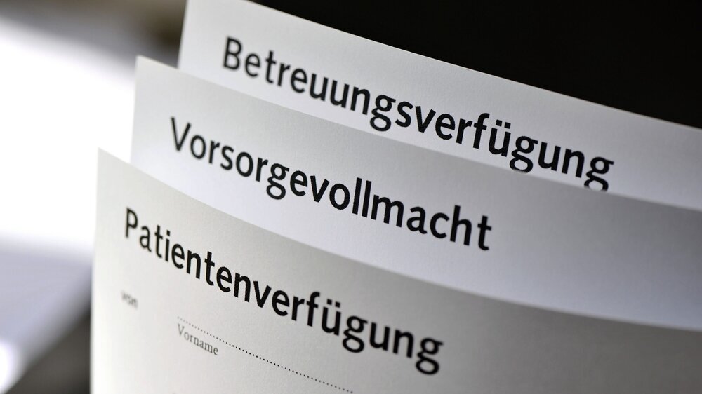 Patientenverfügung, Vorsorgevollmacht, Betreuungsverfügung, Formulare,