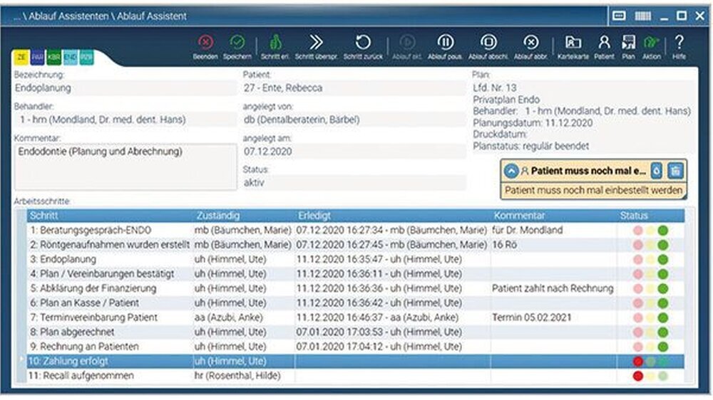 Das digitale Tool bildet Arbeitsabläufe Schritt für Schritt ab.