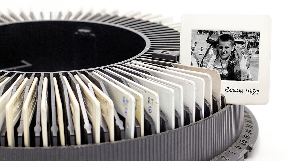625701350 close up photo in slide films on rack ring projector reel vintage