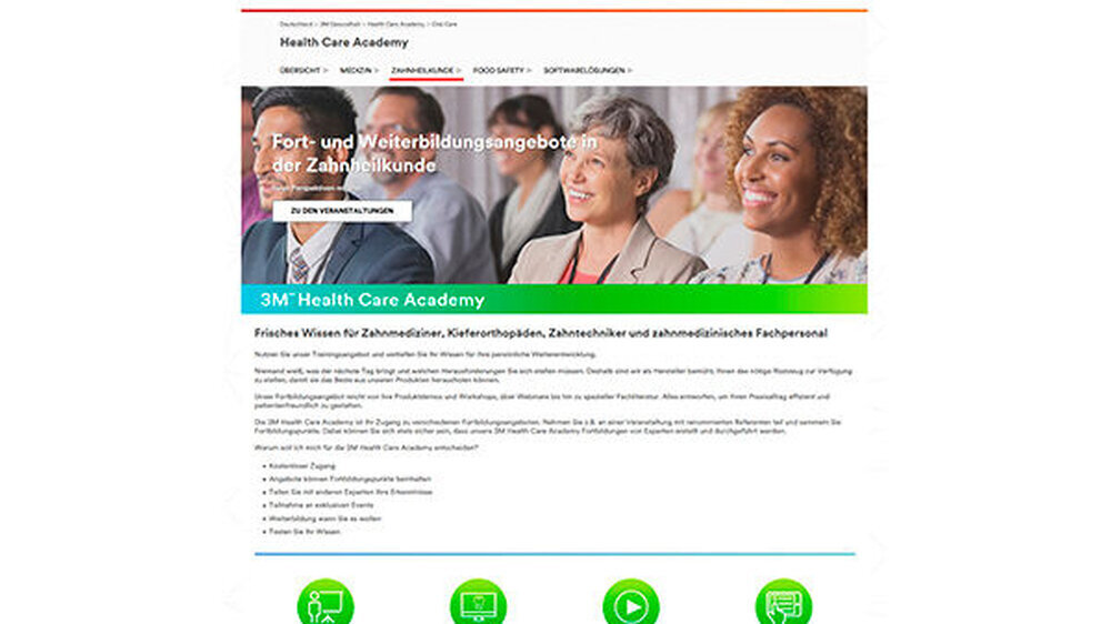 Neu: Das Online-Portal der 3M Health Care Academy lädt dazu ein, Fachkenntnisse aufzufrischen und den eigenen Horizont zu erweitern.