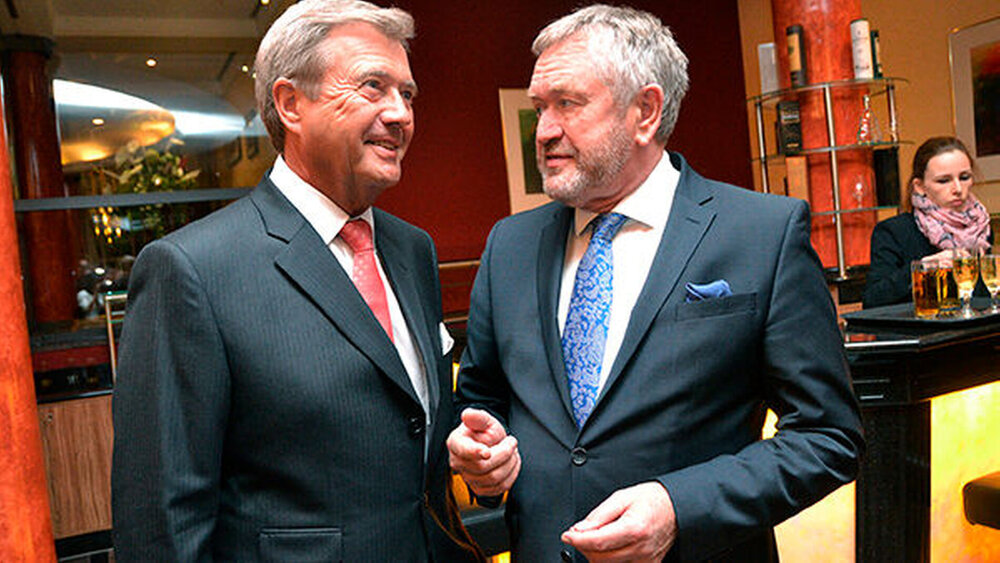 Der KZBV-Vorsitzende Dr. Wolfgang Eßer und Stefan Böhm, KZVB |