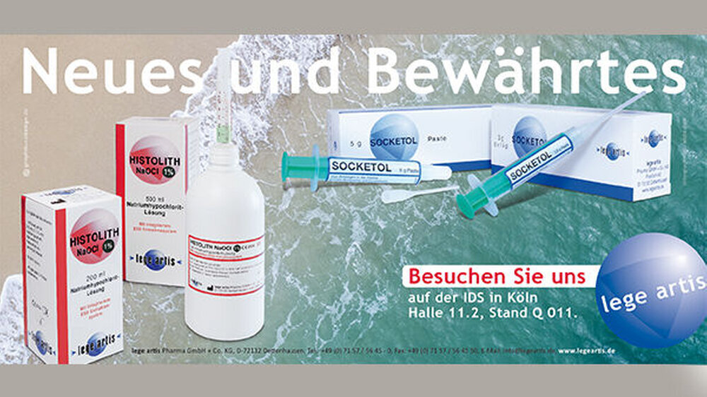 lege artis rückt HISTOLITH und SOCKETOL in den Fokus auf der IDS 2019.
