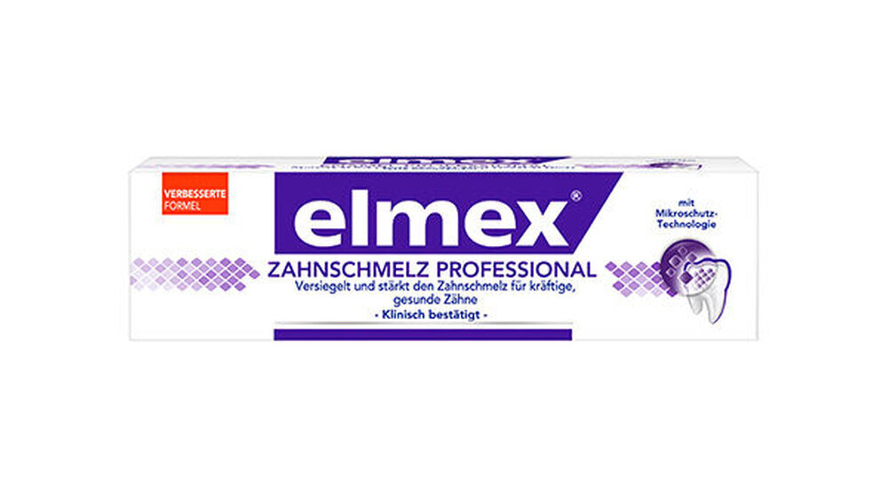 Seit Januar 2020 ist elmex ZAHNSCHMELZ PROFESSIONAL Zahnpasta in einer verbesserten und wirksameren Formel erhältlich.