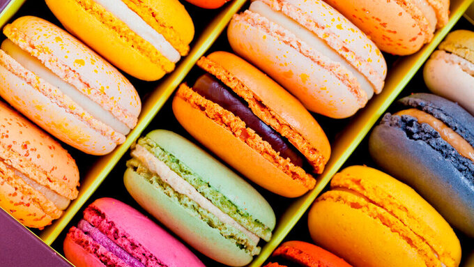 Französische Macarons.