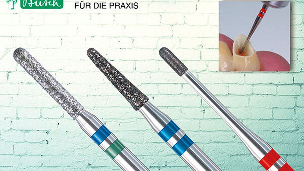 Die neuen ZIRAMANT-Schleifer von BUSCH verfügen über drei auf Zirkonoxid und verschiedene Arbeitsschritte abgestimmte spezielle und vor allem stabile Mischkorndiamantierungen.