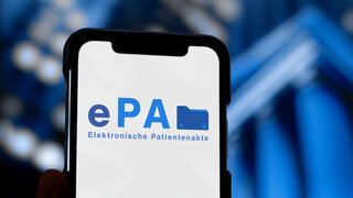 Guilherand-Granges, France - January 27, 2025. ePA (Elektronische Patientenakte) is Germany's electronic patient record system, enabling secure access to medical records and healthcare data.