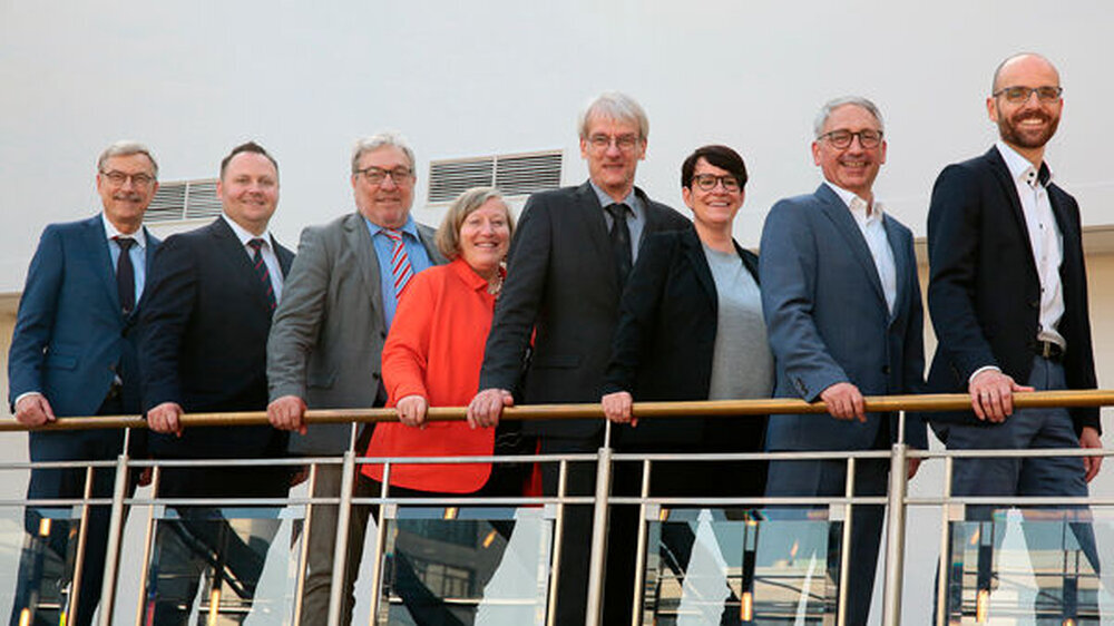 v.l.n.r.: drs. (NL) Hub. van Rijt, PD Dr. Thomas Wolf, Dr. Christian Öttl, Dr. Gudrun Kaps-Richter, Harald Schrader, Dr. Jeannine Bonaventura, Dr. Frank Wuchold, Dr. Kai Zimmermann