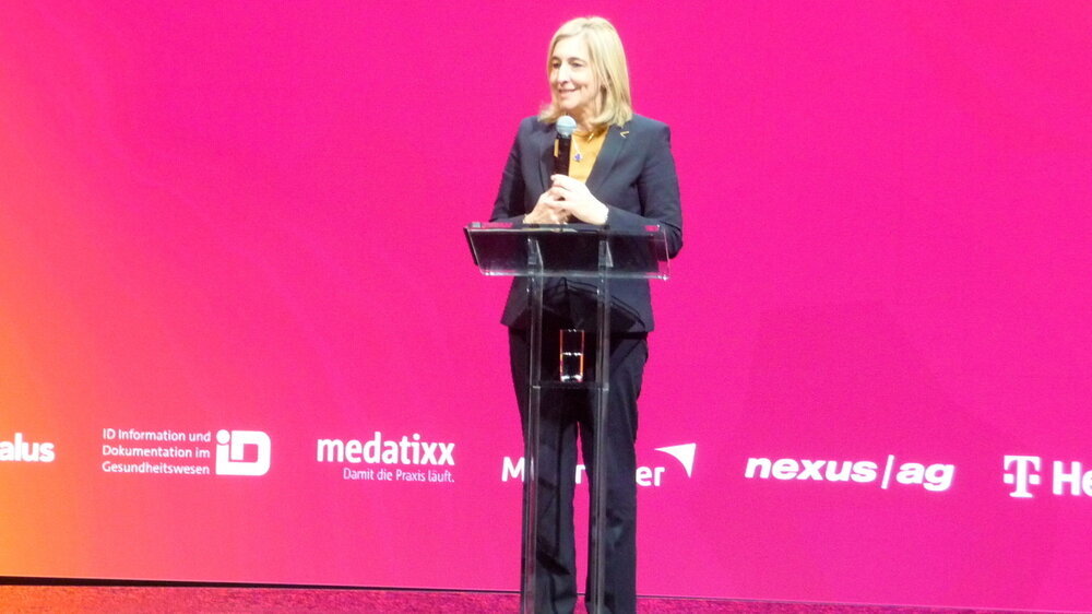 Bundesgesundheitsministerin Nina Warken (CDU) bei der DMEA am 21.4.2026