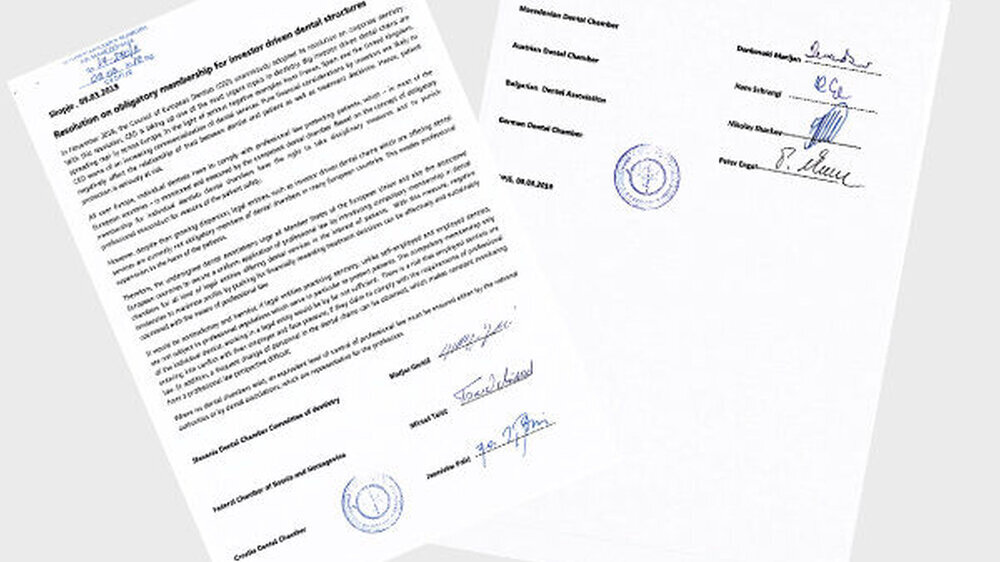 Die Resolution mit den sieben Unterschriften