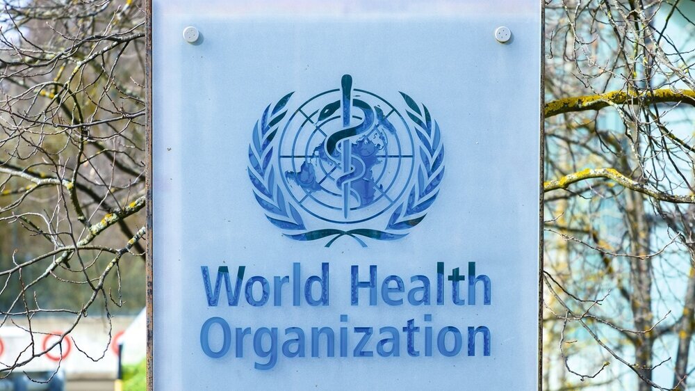 Schild mit dem Schriftzug World Health Organization Schild mit dem Schriftzug World Health Organization