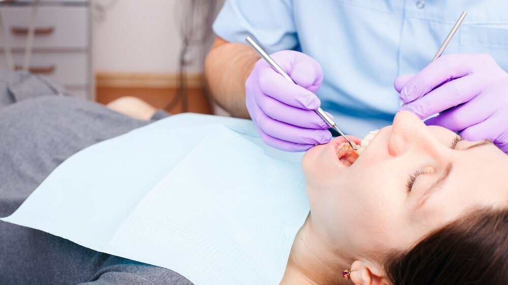 Treatment in a dental clinic Schwangere beim Zahnarzt