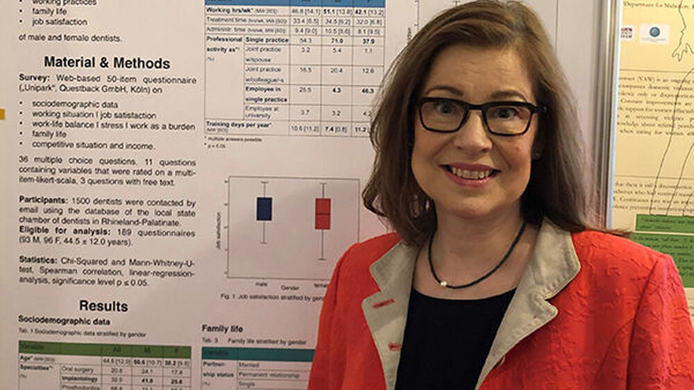 PD Dr. Dr. Christiane Gleissner, Vizepräsidentin Wissenschaft & Gender Dentistry im Verband der ZahnÄrztinnen – Dentista e.V., stellte in Wien ihr aktuelles Forschungsprojekt vor.