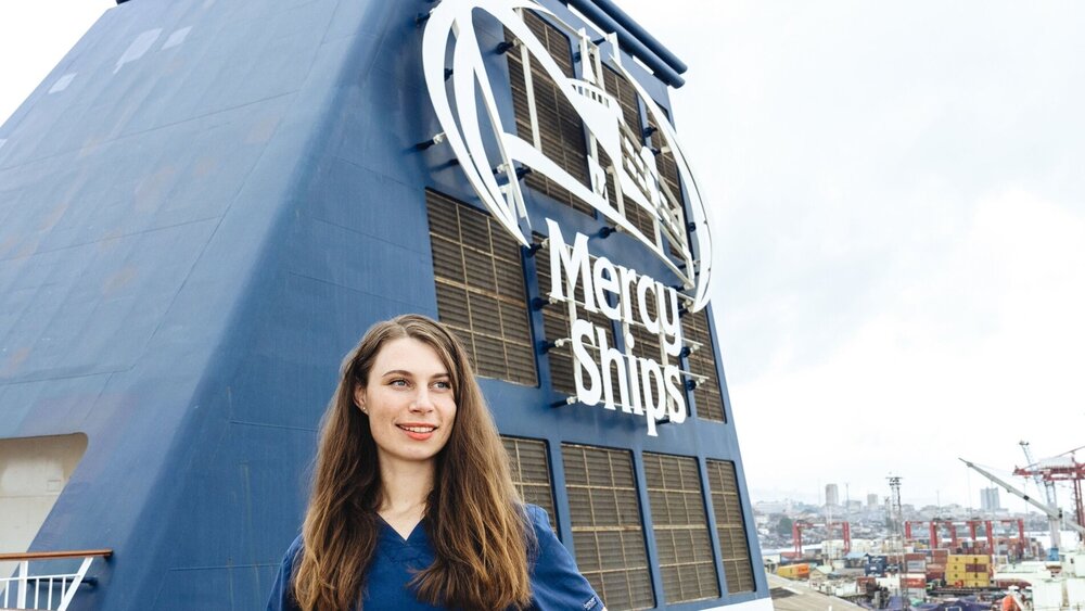 Zahnärztin Christina Schwander im Einsatz auf der Global Mercy