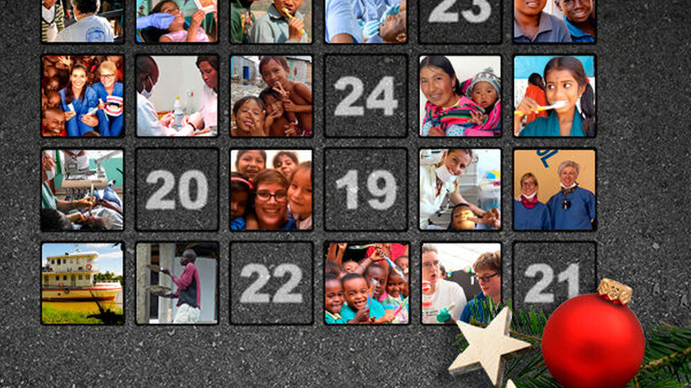 Das soziale Engagement der deutschen Zahnmediziner ist vielfältig und spiegelt sich in den unterschiedlichsten Hilfsprojekten wider. Mit unserem Adventskalender wollen wir diesen Menschen jeden Tag eine Öffentlichkeit geben - getreu dem Motto "Tue Gutes