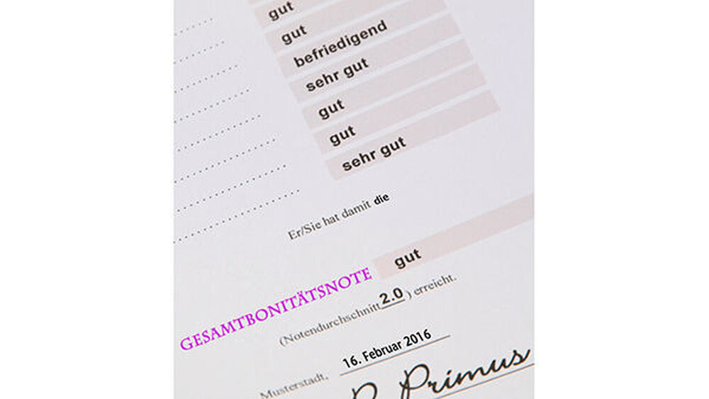 Der Zinssatz ist abhängig von der „Bonitätsnote“, die die Banken bei ihrer Prüfung ermitteln. Analog zu den Zensuren in der Schule ist eine Zwei besser als eine Vier. |
