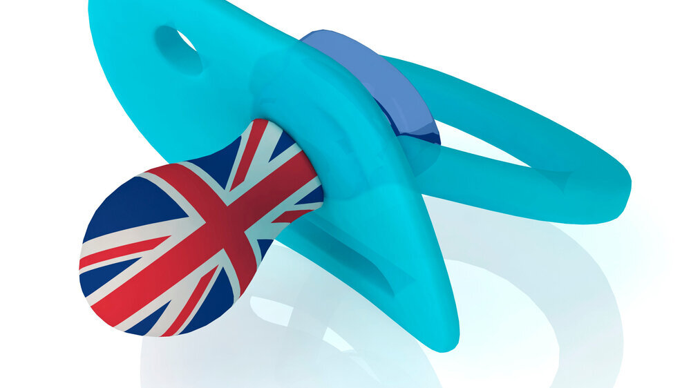 baby pacifier with uk flag Englischer Schnuller