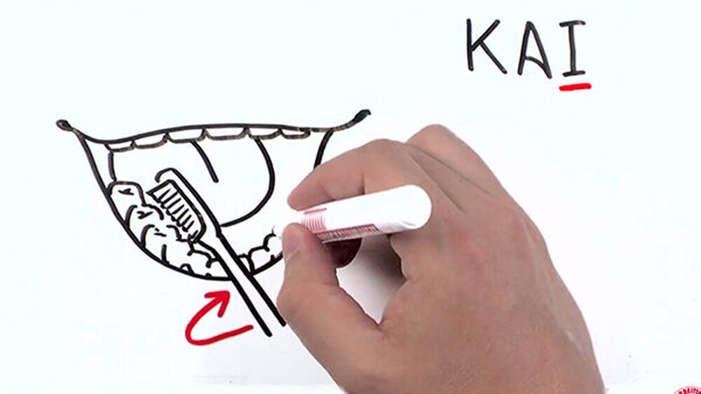 Mit schnellen Strichen und kurzen Sprüchen erklärt das Video die KAI-Technik.