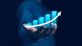 Abstraktes Diagramm zeigt lineares Wachstum