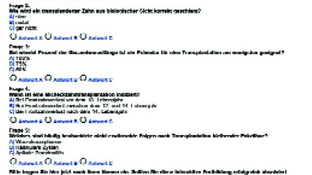 Über zm-online.de „Fortbildung“ kommen Sie auf diese Seiten, mit denen Sie Ihr Wissen kostenlos überprüfen können.