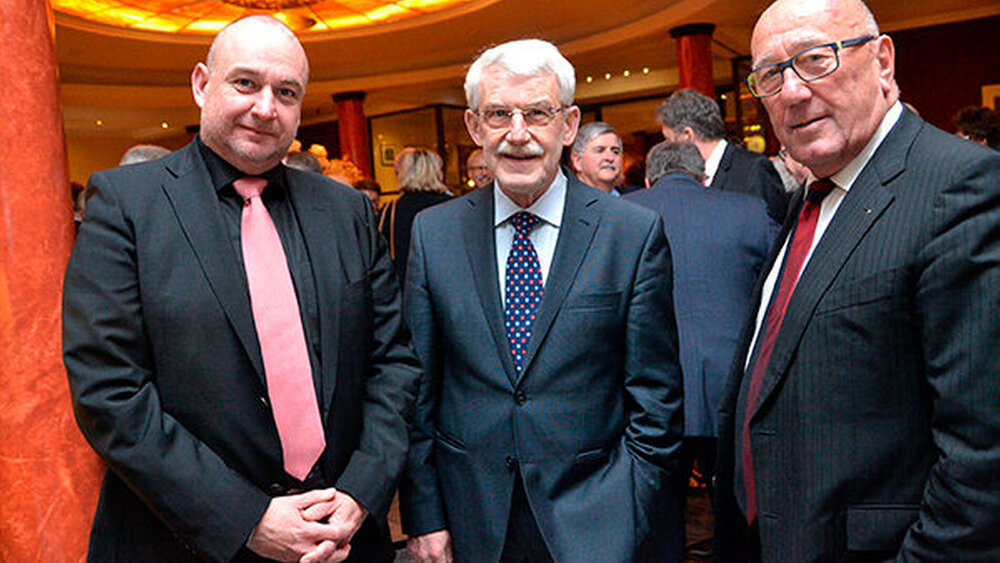 Prof. Christian Gernhardt, Prof. Klaus Louis Gerlach und Dr. Frank Dreihaupt, Kammerpräsident Sachsen-Anhalt |