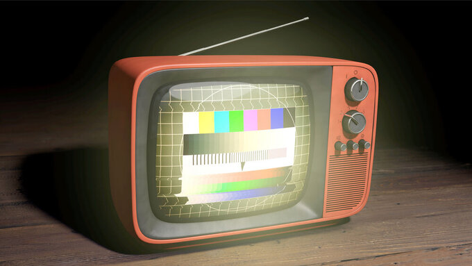 Retro TV mit Testbild Retro TV mit Testbild