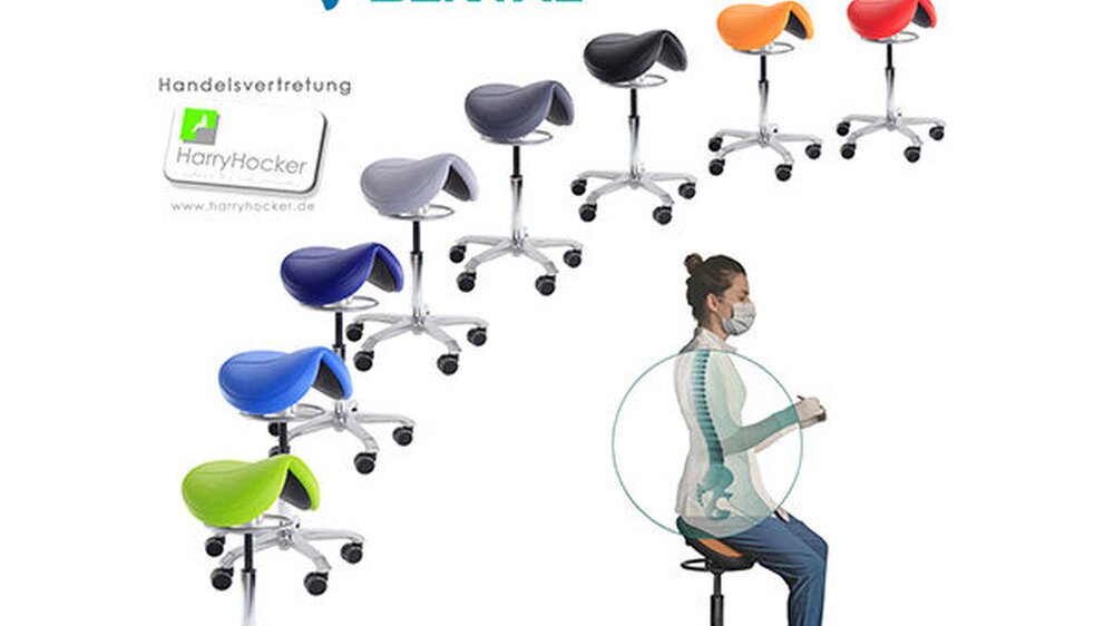 Die Sattelstühle JUMPER und AMAZONE von SCORE bieten hohen Sitzkomfort und eine ergonomische Arbeitshaltung.