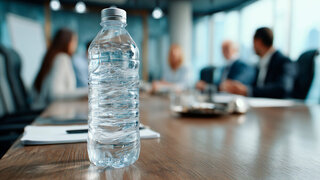 Wasserflasche im Büro