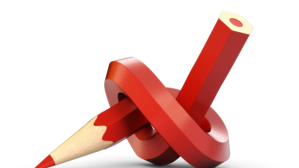 Verknoteter Rotstift Verknoteter Rotstift