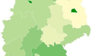 Stiftung Gesundheit Karte mit Ärztedichte in Deutschland 2023.