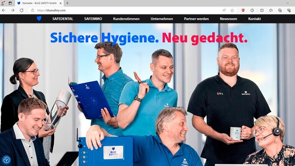 Screenshot Website Blue Safety Screenshot Website Blue Safety