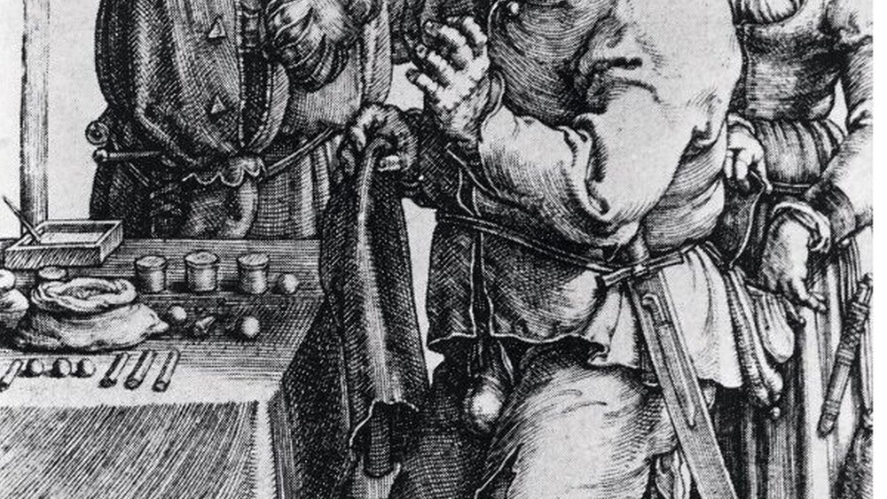 Abbildung 5: Szene mit zwei Protagonisten: Gerard Dou, „Der Zahnarzt“, 1672, Gemäldegalerie Dresden |