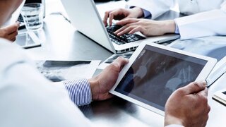 Doctors have the electronic tablet