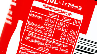 Zuckergehalt Softdrink
