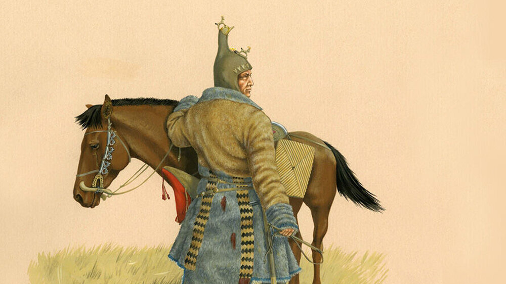 Ein Skythe. Gefunden im Kurgan Olon-Kurin-Gol 10, Altai-Gebirge, Mongolei.