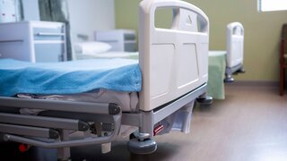 Empty beds in ward at hospital
