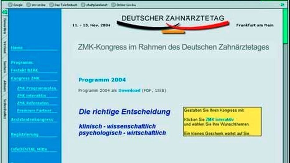 Mit dem Online Voting System zum ZMK-Kongress innerhalb des Deutschen Zahnärztetages gestalten Sie Ihr Programm (www.dtzt.de).