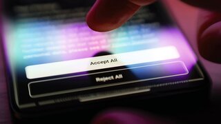 Internet website cookies. Accept or Reject with cookies policy. Internet security and privacy. High quality photo