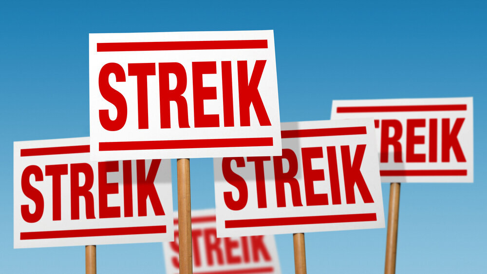 Streik Warnstreik Plakate Protest
