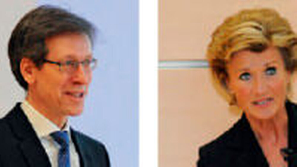 Fachübergreifende Informationen auf dem Diabetes-Kongress boten Dr. Dietmar Oesterreich, BZÄK, Prof. Dr. Dr. Søren Jepsen, Uni Bonn, Prof. Dr. Petra-Maria Schumm-Draeger, Klinikum München, und Michael Warncke, Colgate (v.l.n.r.).
