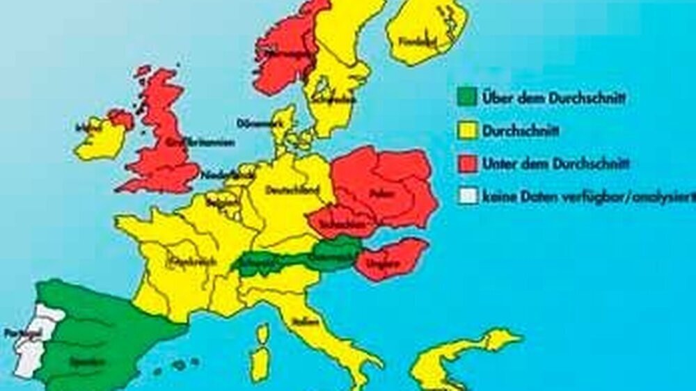 Verwendung neuerer Krebsmedikamente im europäischen Vergleich.