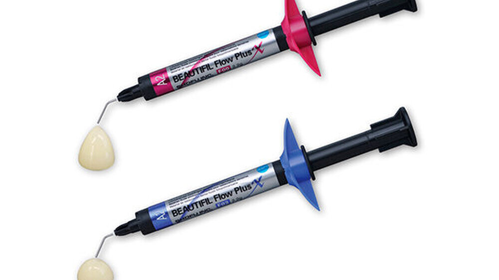 Das neu entwickelte Beautifil Flow Plus X von Shofu verfügt mit seinen zwei Viskositäten F00 und F03 für jede Indikation über die jeweils optimale Fließfähigkeit und Formstabilität.