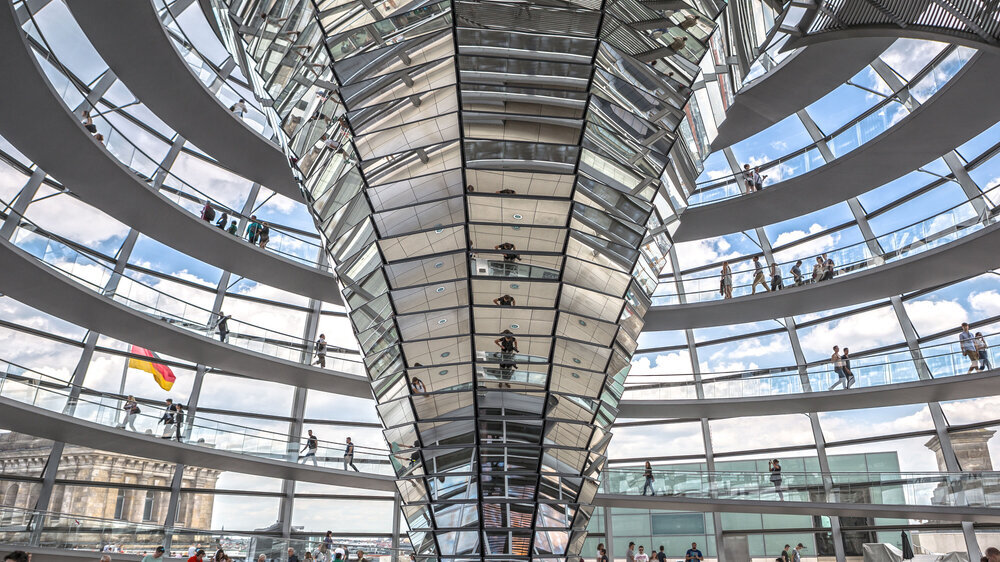 Die Reichstagskuppel ist derzeit für Besucher auf unbestimmte Zeit geschlossen.