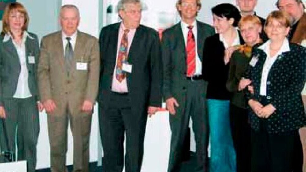 IZB-Vorsitzender Dr. Kowollik (3.v.l.) mit Kollegen aus dem Bühler Arbeitskreis und den Gästen aus der GUS