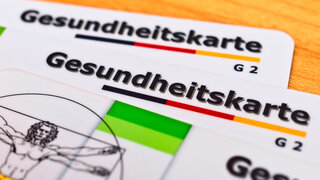 Gesundheitskarte von gesetzlich Versicherten.