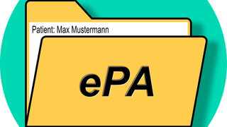 ePA elektronische Patientenakte im grünen Kreis