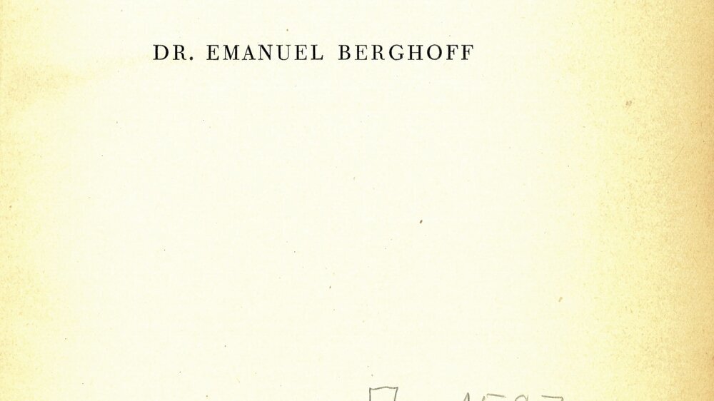 Berghoff (1937), Titelblatt Berghoff (1937), Titelblatt