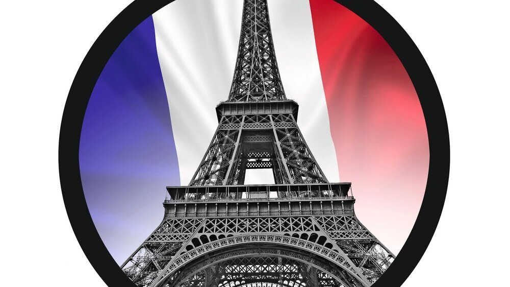 Eiffel Tower symbolizing peace sign Frankreich Eiffelturm
