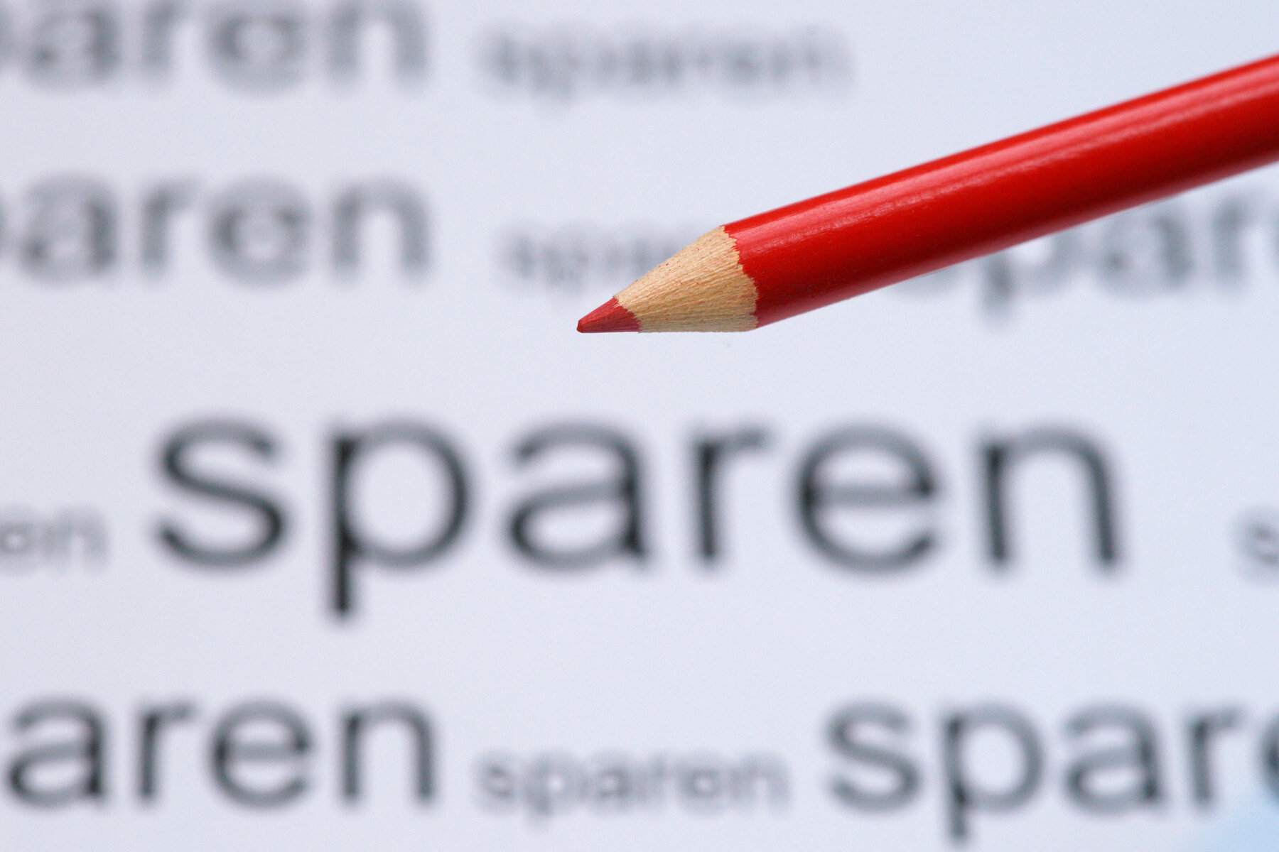 Rotstift Sparmaßnahme sparen