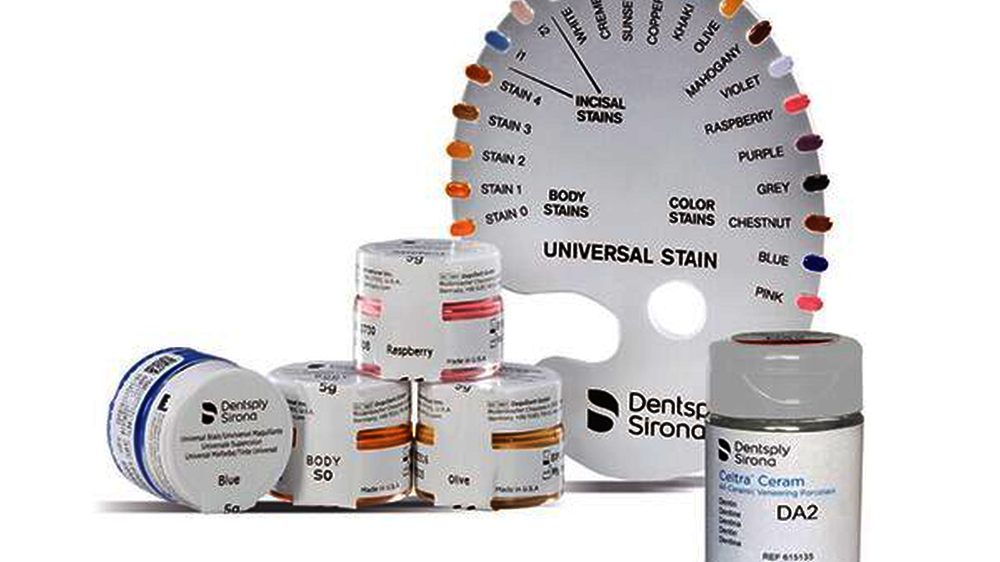 Celtra Ceram und DS Universal Stain & Glaze.