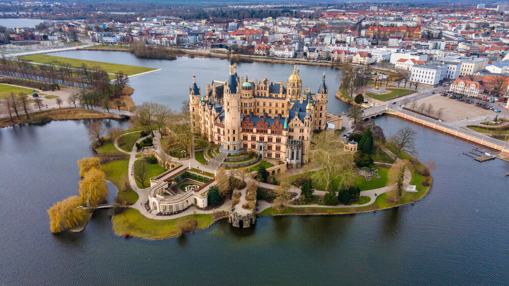 Schwerin - Blick auf das Schloss